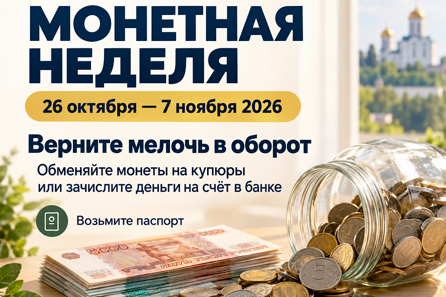 Во Владимирской области стартует Всероссийская акция «Монетная неделя»